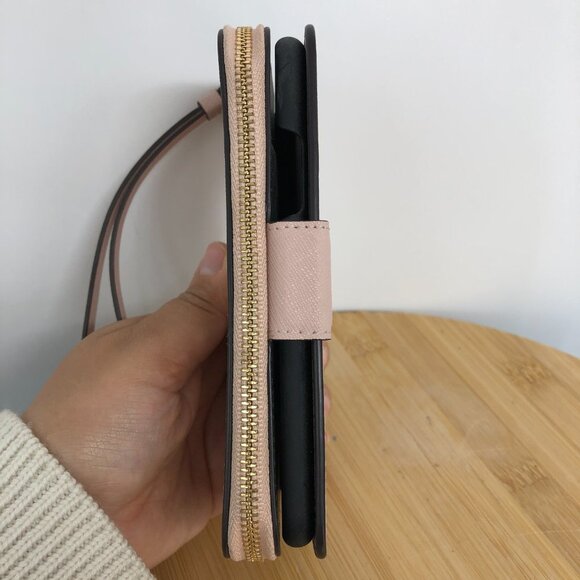Kate Spade New York Cameron Zip Leather Wristlet for iPhone Xs Max (Warmvellum) - Picture 4 of 16